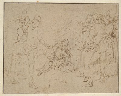 Job på en møgbakke, prøvet af hans venner af Jacques de Gheyn II