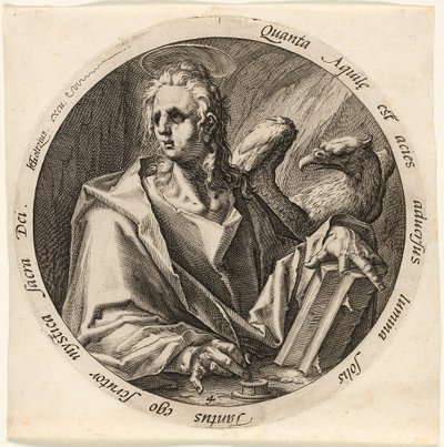 Sankt Johannes, planche fire fra De fire evangelister af Jacques de Gheyn II