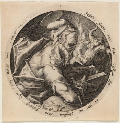 Sankt Lukas, planche tre fra De fire evangelister af Jacques de Gheyn II