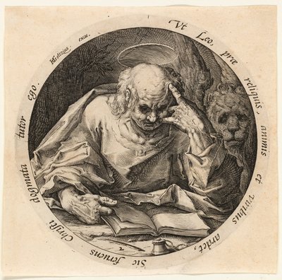 Sankt Markus, planche to fra De fire evangelister af Jacques de Gheyn II