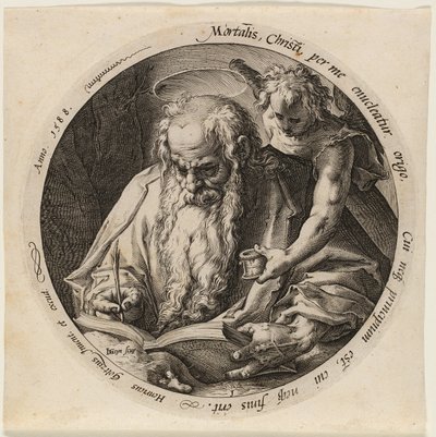 Matthæus, planche 1 fra De fire evangelister af Jacques de Gheyn II