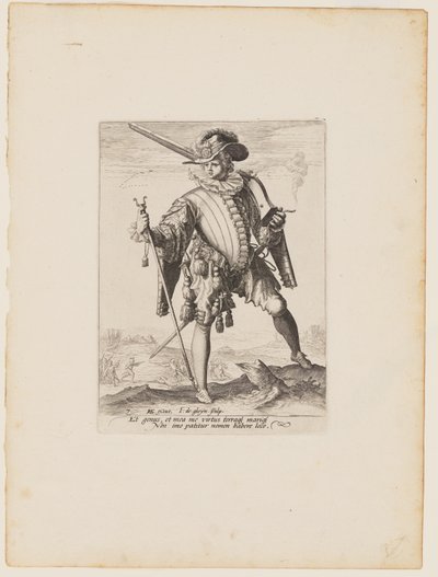 Soldat med arquebus, fra Officerer og soldater i kejser Rudolph II