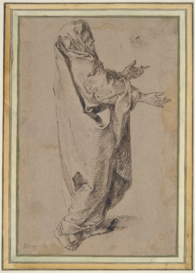 Studie for en stående jomfru Maria af Jacques de Gheyn II
