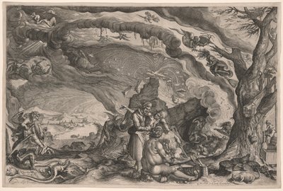 Hekse forbereder sig på sabbat af Jacques de Gheyn II
