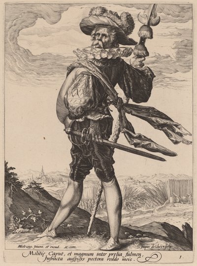 Oberst af Jacques de Gheyn II after Hendrik Goltzius
