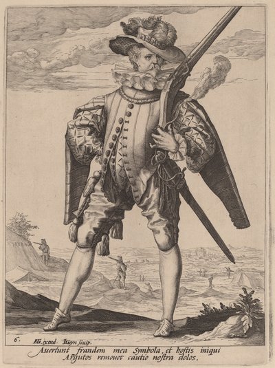 Musketer af Jacques de Gheyn II after Hendrik Goltzius