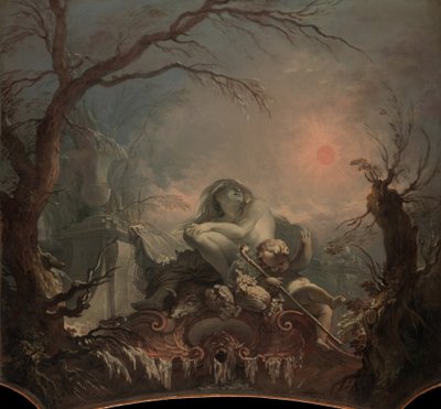 Allegori om vinteren. af Jacques de Lajoue II