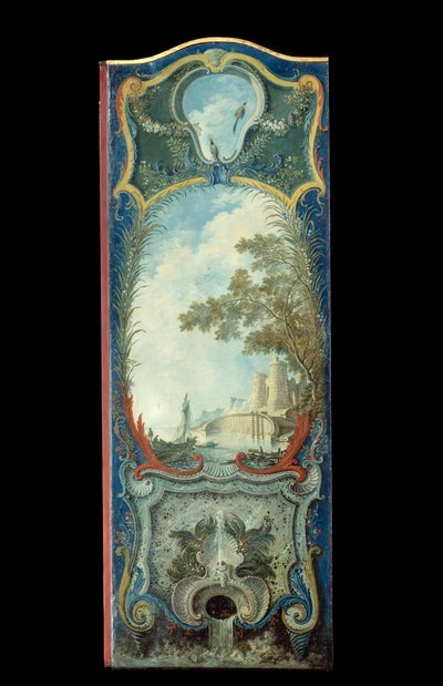 Møbler: malerskærm på marouflepapir af Jacques de Lajoue (1686-1761) 1700-tallet af Jacques de Lajoüe