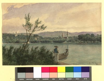 Donauarm med Kamenitz nær Peterwardein af Jakob Alt