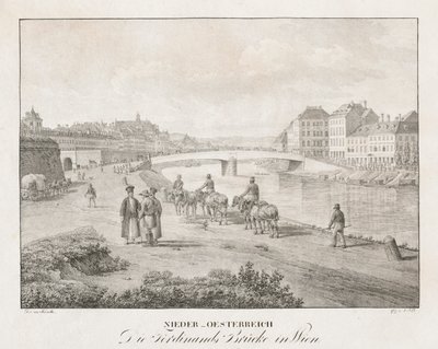 Nedre Østrig, Ferdinand-broen i Wien. af Jakob Alt