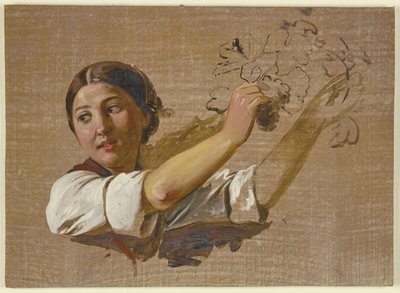 Brystbillede af en bondedatter af Jakob Becker