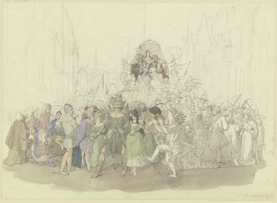 Karnevalsoptog efter Karl Spindlers roman »Der Jude« af Jakob Becker