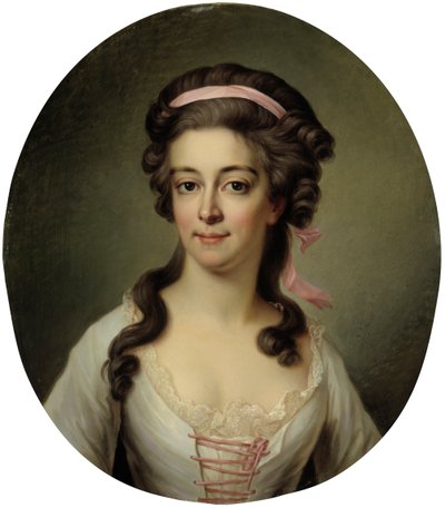 Portræt af grevinde Maria Eleonora Lewenhaupt, født Koskull 1765-1823. af Jakob Björk