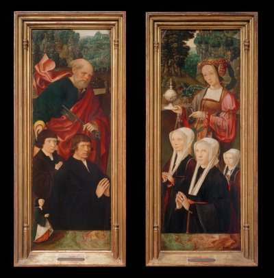 Donorfigurer med St. Peter med en nøgle af Jakob Cornelisz