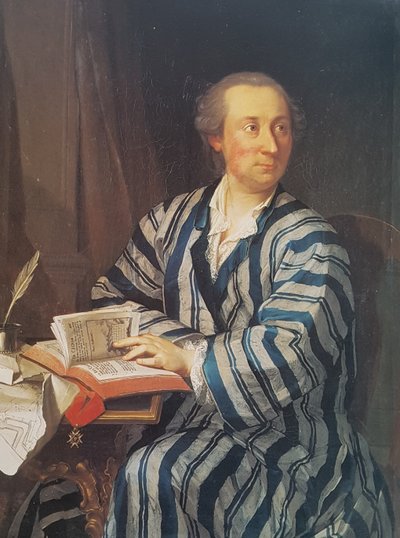 Tysk: Portræt af Samuel Isaak Emanuel Gross (1732-1763), officer i Schweizergarden. af Jakob Emanuel Handmann