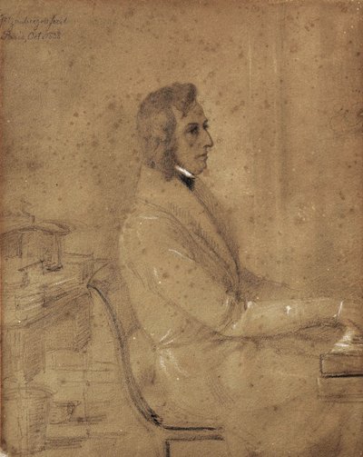 Fryderyk Chopin ved klaveret. af Jakob Götzenberger