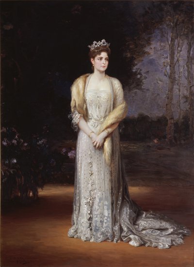 Portræt af kejserinde Alexandra Fyodorovna af Rusland 1872-1918, hustru til zar Nicholas II, 1914 af Jakov Jakovlevich Veber