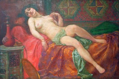 Hvilende Odalisque af Jakub Obrowsky