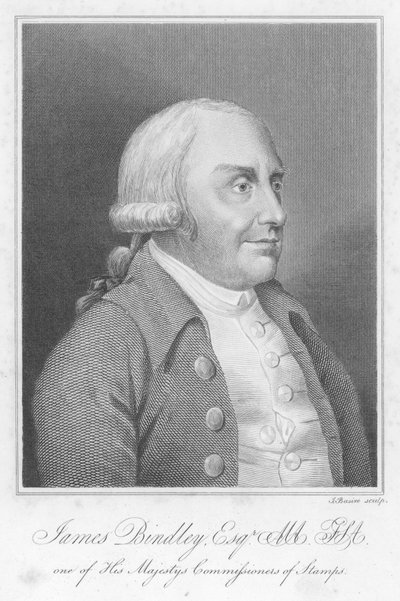 James Bindley, engelsk embedsmand, antikvar og bogsamler (gravering) af James (after) Basire