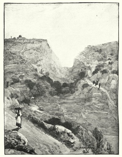 Kongens Dal, Jerusalem (litho) af James (after) Clark
