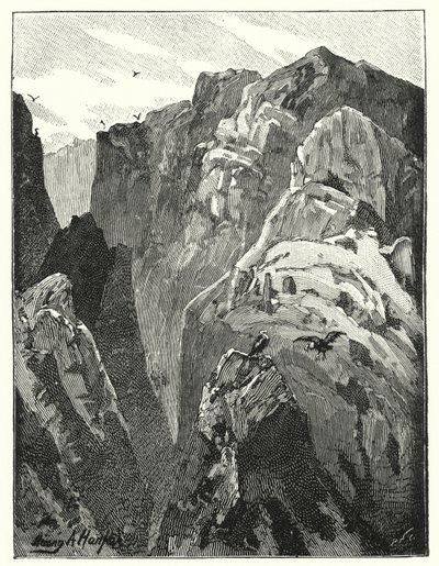 Bjergene nær Jeriko (litho) af James (after) Clark