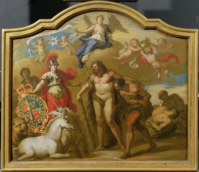 Allegory of the Power of Great Britain by Land, design til et dekorativt panel til George I