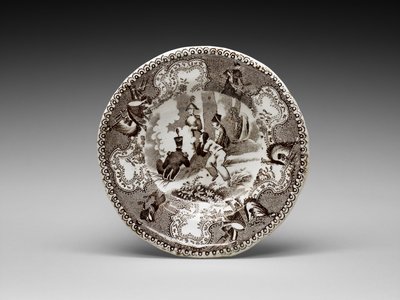 Kopplade, ca. 1837-1856 (blyglaseret lertøj med transfertryk) af James (attr.to) Beech