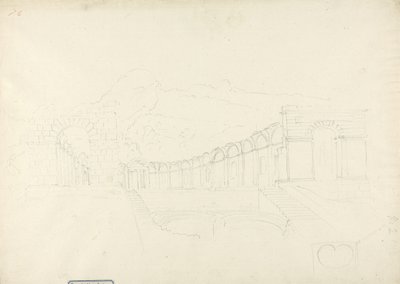 Tempel over foråret ved Zaghouan (grafit på papir) af James 1730 94 Bruce