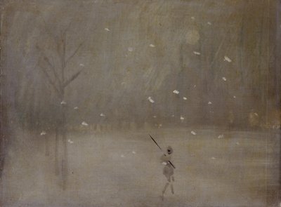 Snowstorm (olie på lærred) af James Abbott McNeill (after) Whistler