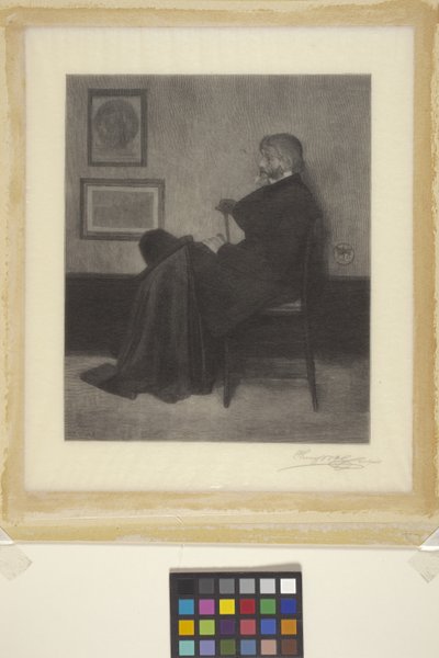 Thomas Carlyle (trægravering) af James Abbott McNeill (attr.to) Whistler