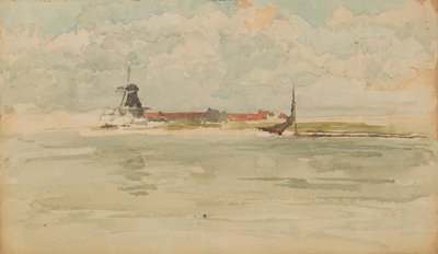 En lille rød seddel - Dordrecht, 1884. af James Abbott McNeill Whistler
