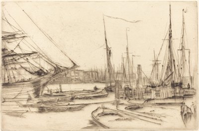 En skitse fra Billingsgate, 1878. af James Abbott McNeill Whistler