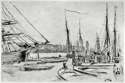 En skitse fra Billingsgate, 1800-tallet 1904. af James Abbott McNeill Whistler