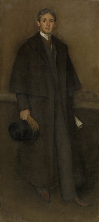 Arrangement i kødfarve og brun: Portræt af Arthur Jerome Eddy, 1894 af James Abbott McNeill Whistler