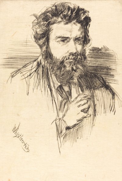 Astruc, en litterær mand, 1859. af James Abbott McNeill Whistler