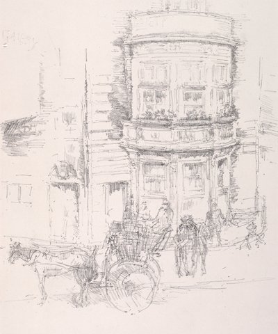 Bagsiden af The Gaiety Theatre. af James Abbott McNeill Whistler
