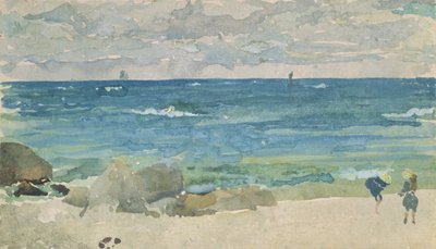 Strandscene med to figurer, 1885-90 af James Abbott McNeill Whistler
