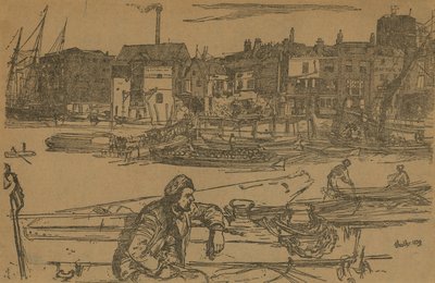 Black Lion Wharf af James Abbott McNeill Whistler