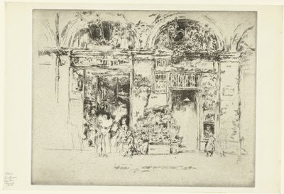 Blomsterbutik Solsikker, Rue des Beaux-Arts af James Abbott McNeill Whistler