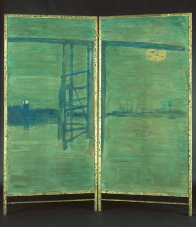 Blå og sølv: Skærm, med Old Battersea Bridge af James Abbott McNeill Whistler