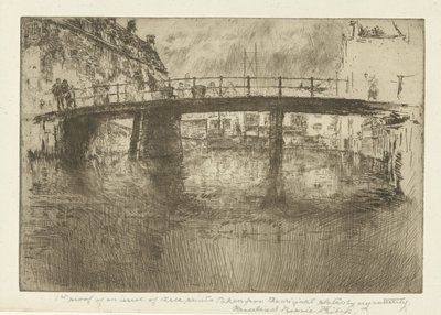 Broen i Amsterdam Bro, Amsterdam af James Abbott McNeill Whistler