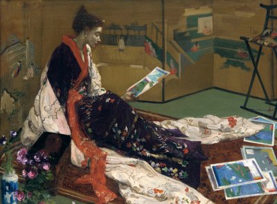 Caprice i lilla og guld: The Golden Screen, 1864 af James Abbott McNeill Whistler
