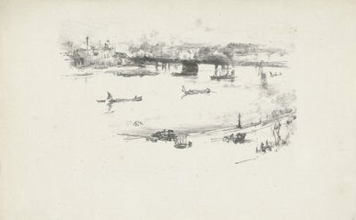 Charing Cross Railway Bridge af James Abbott McNeill Whistler