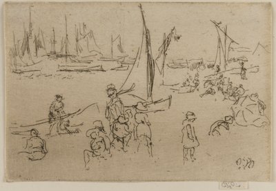Børn, Portsmouth, 1887. af James Abbott McNeill Whistler