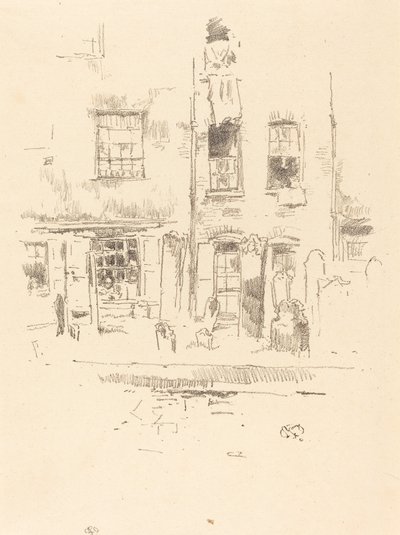 Kirkegård, 1887. af James Abbott McNeill Whistler