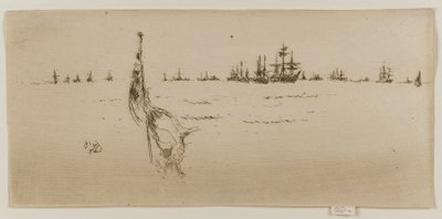 Dyppe flaget, 1887. af James Abbott McNeill Whistler