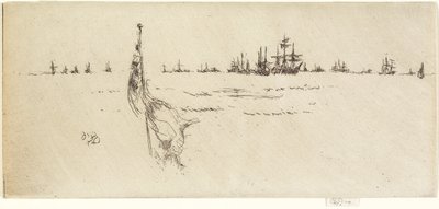 Dyppe flaget, 1887 af James Abbott McNeill Whistler