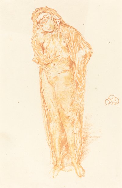 Draperet figur, stående, 1891. af James Abbott McNeill Whistler