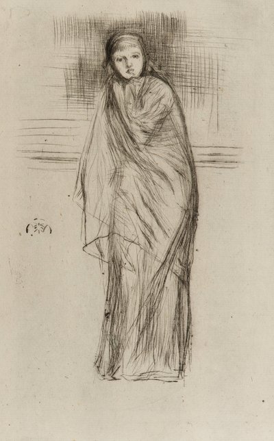 Draperet model, 1870. af James Abbott McNeill Whistler