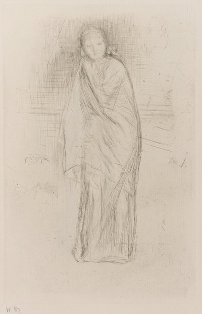 Draperet model, 1870. af James Abbott McNeill Whistler